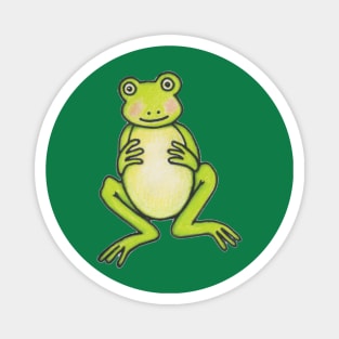 Funny Green Frog Magnet